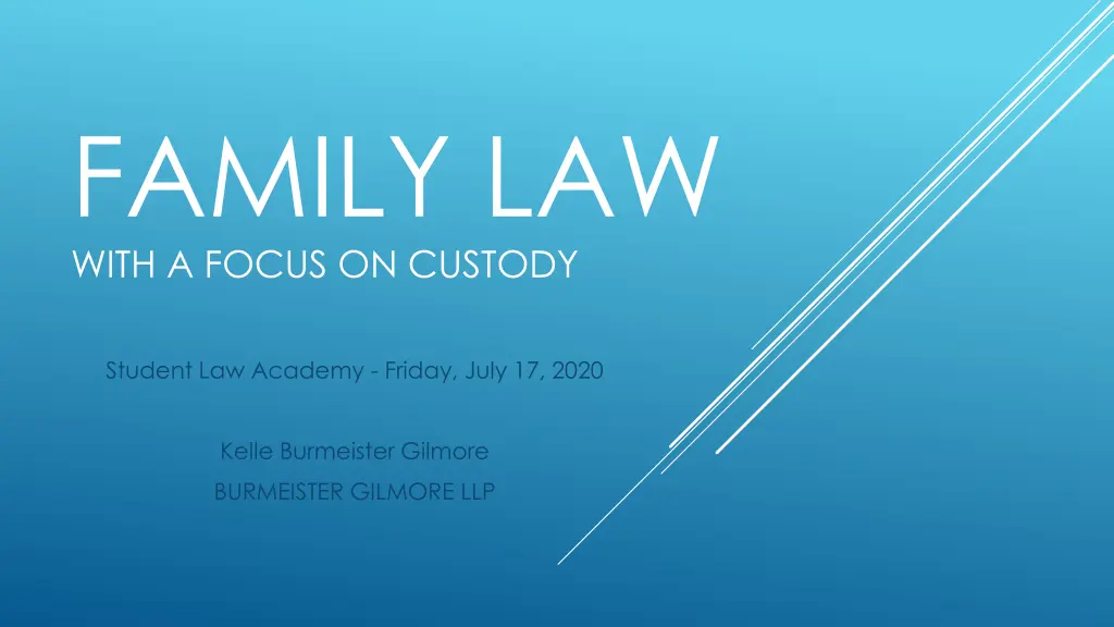 family law with a focus on custody n.w