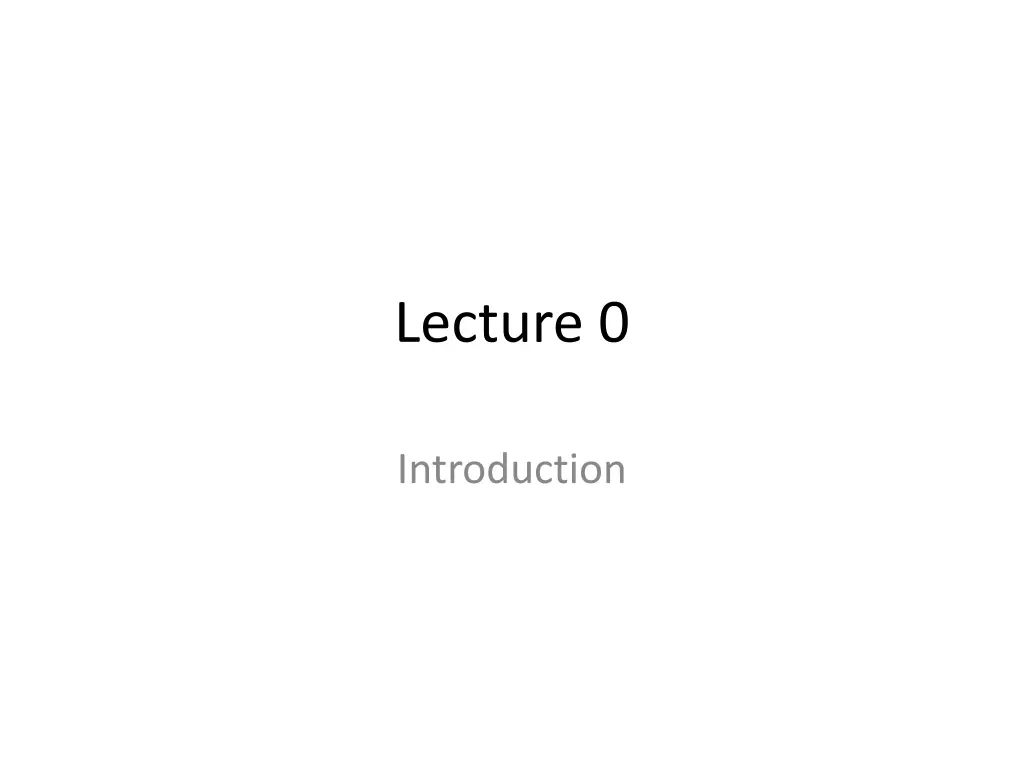 lecture 0 n.w