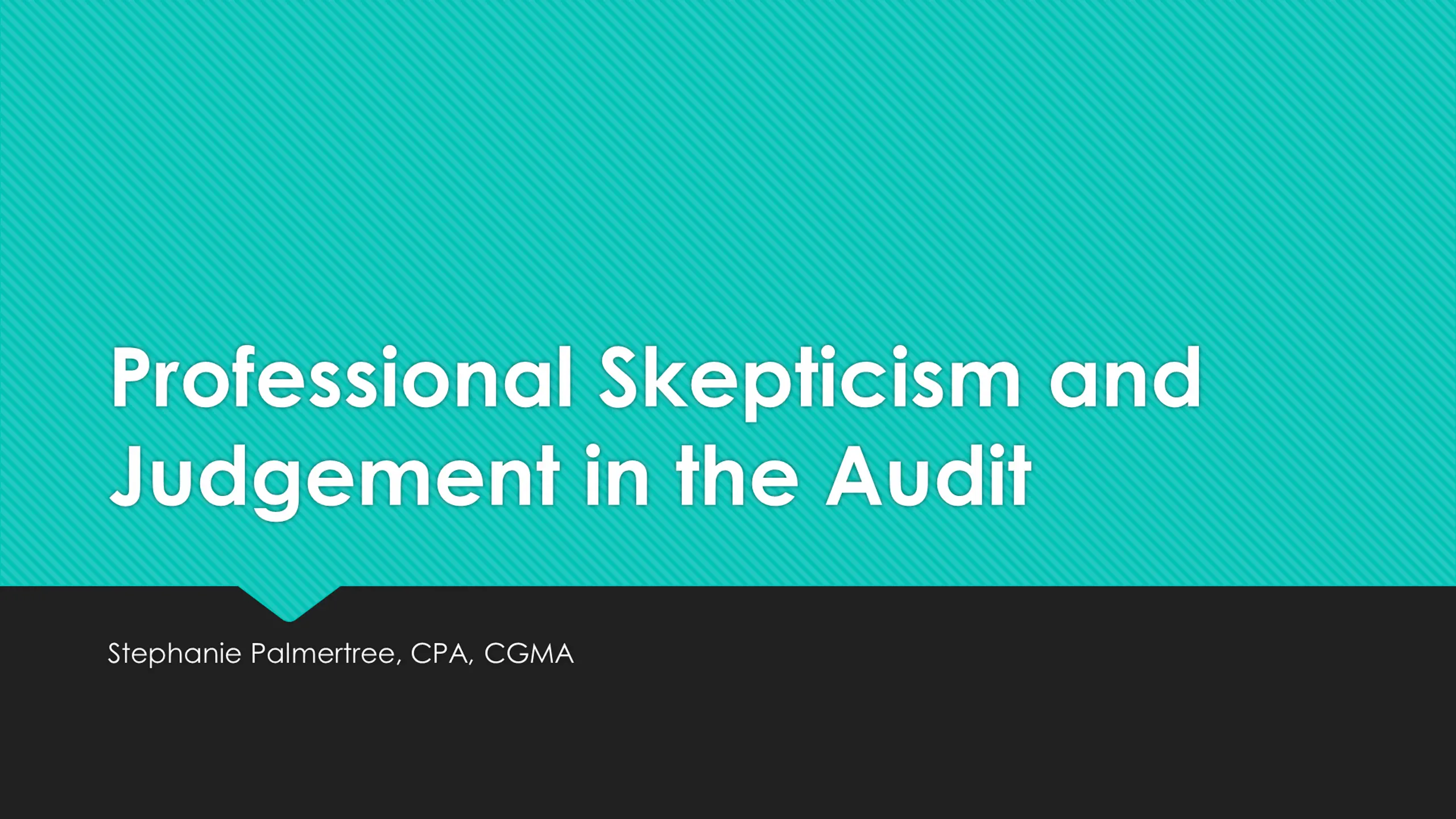 Professional Skepticism and Judgement in the Audit