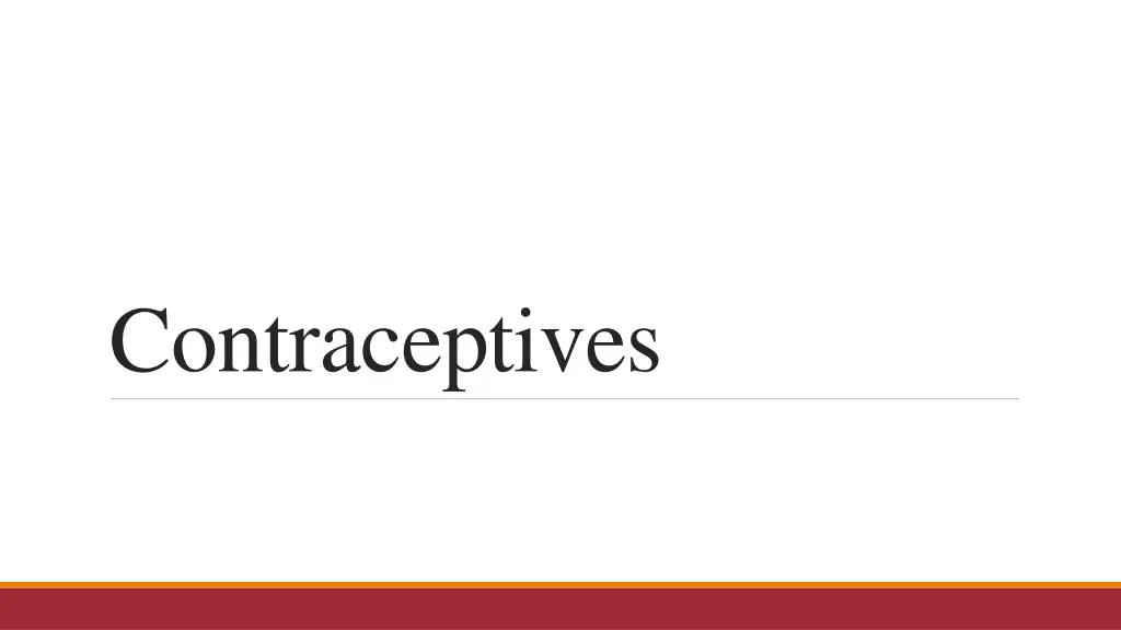 contraceptives n.w