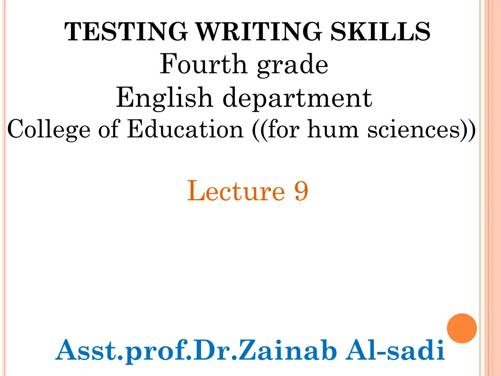 testing writing skills fourth grade english n.w