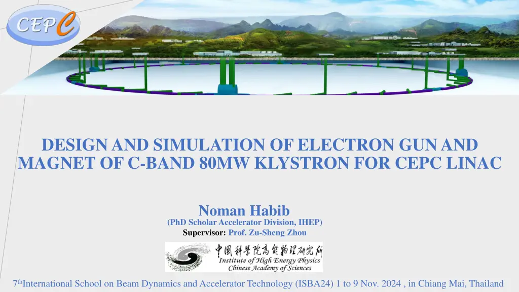 design and simulation of electron gun and magnet n.w