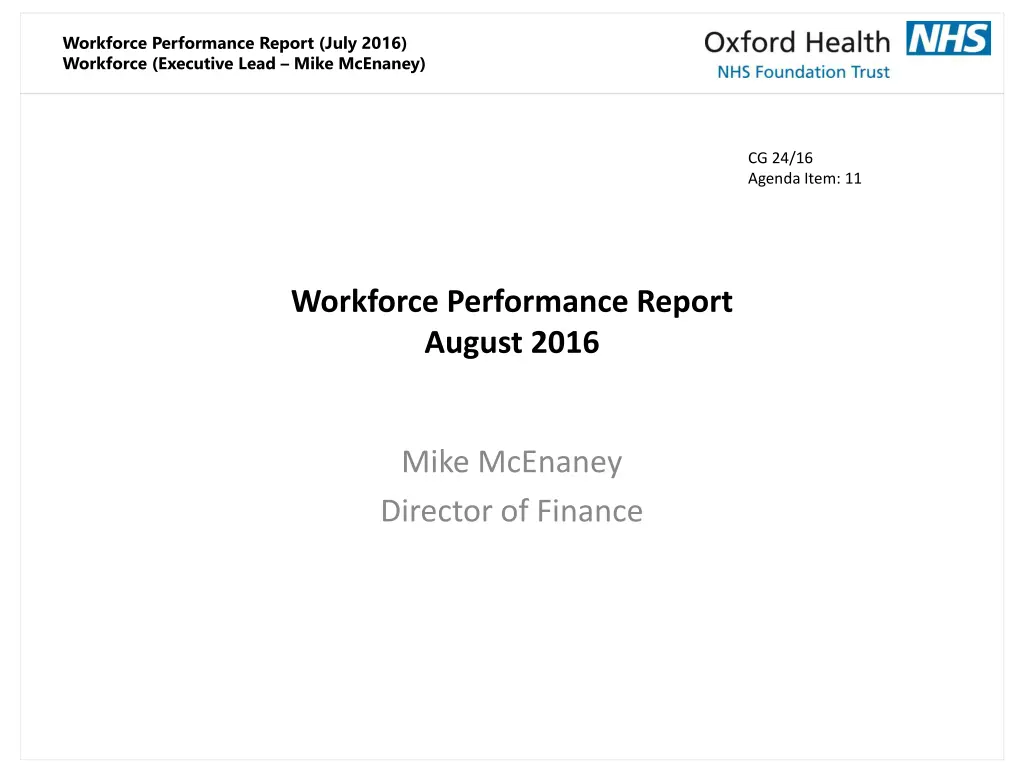 workforce performance report july 2016 workforce n.w