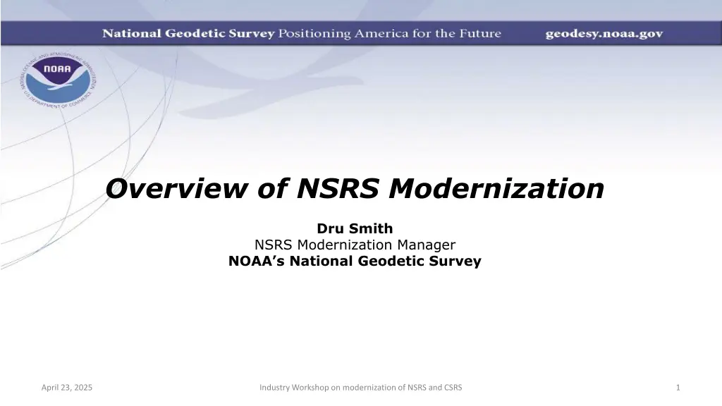 overview of nsrs modernization n.w