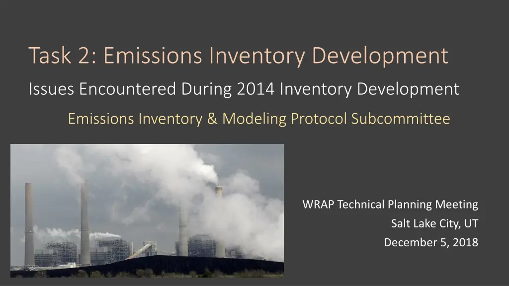 task 2 emissions inventory development n.w