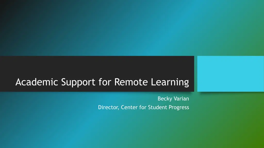 academic support for remote learning n.w