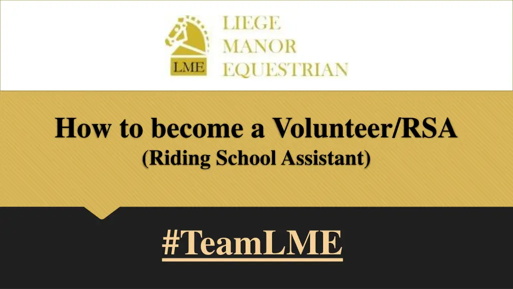 how to become a volunteer rsa riding school n.w