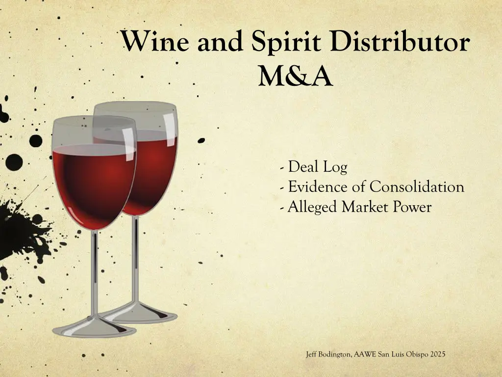 wine and spirit distributor m a n.w