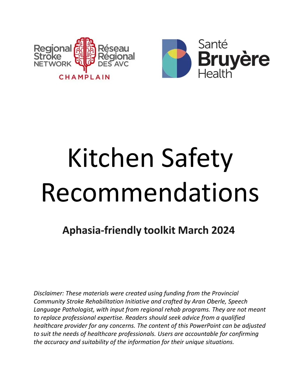 kitchen safety recommendations n.w