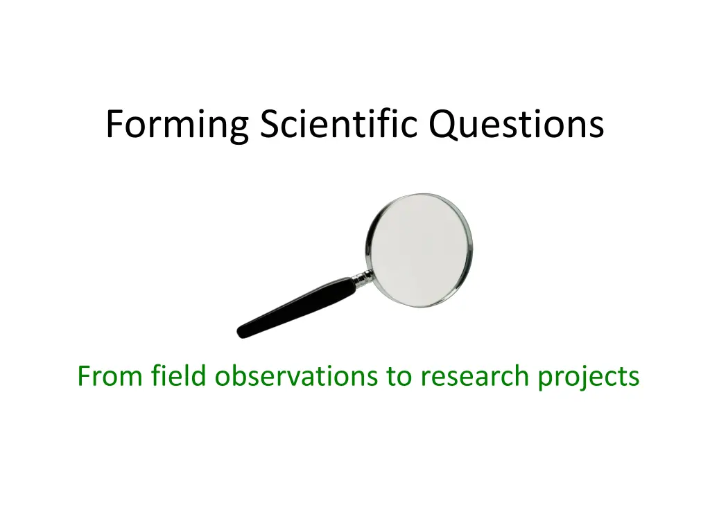 forming scientific questions n.w