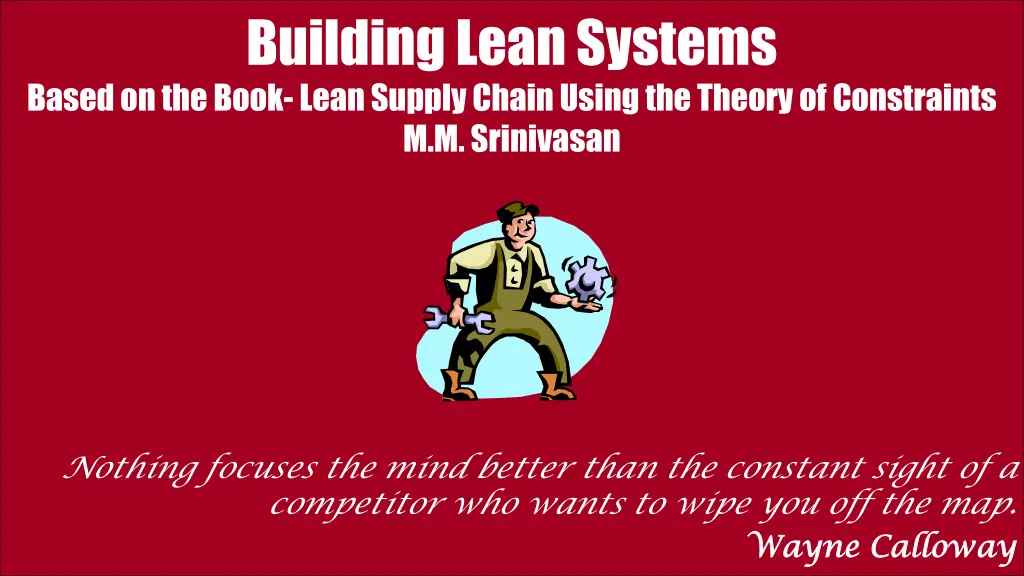 building lean systems based on the book lean n.w