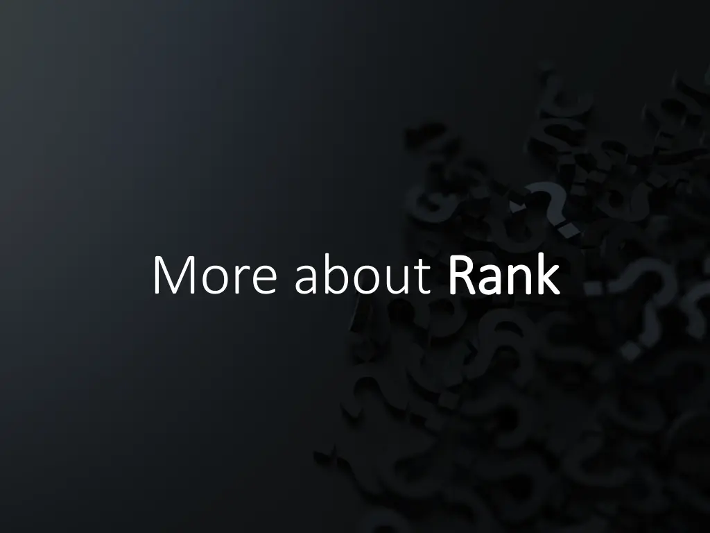 more about rank n.w