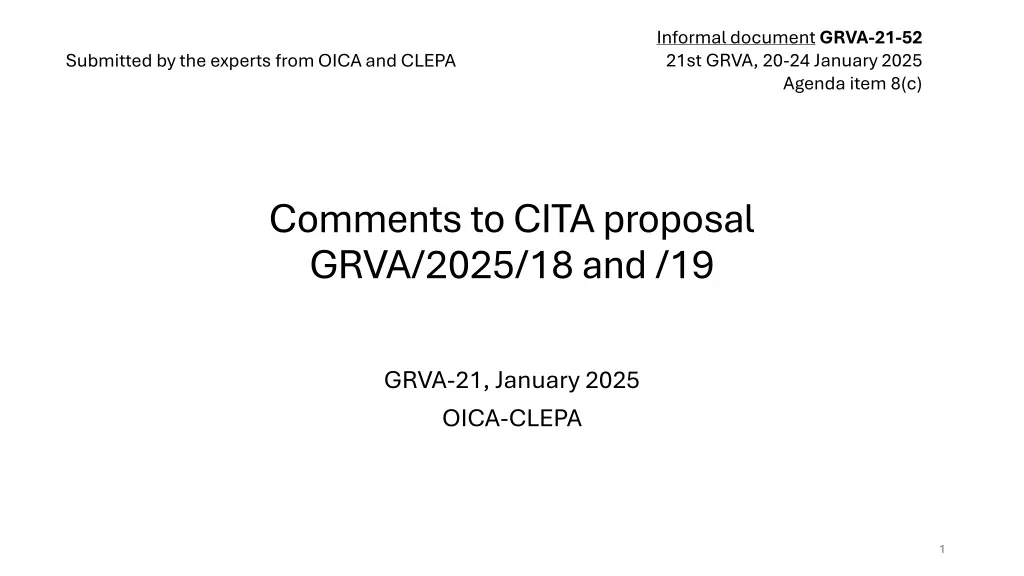 informal document grva 21 52 21st grva n.w