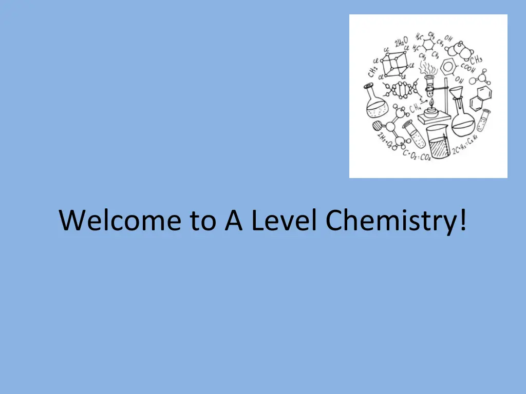 welcome to a level chemistry n.w