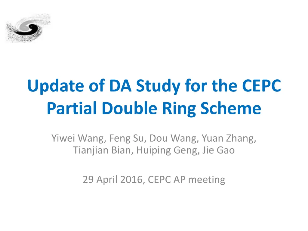 update of da study for the cepc partial double n.w