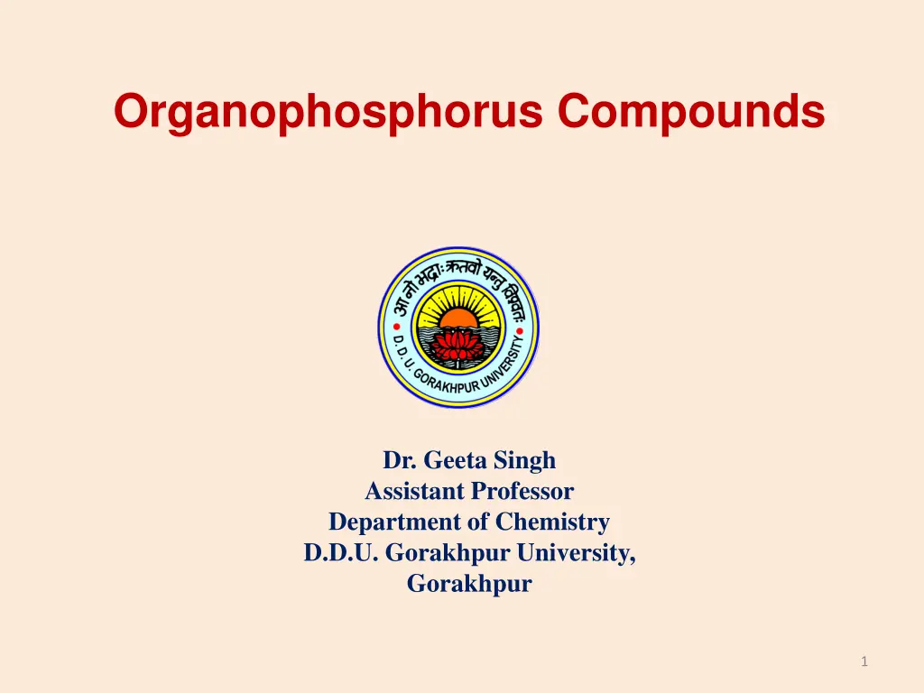 organophosphorus compounds n.w