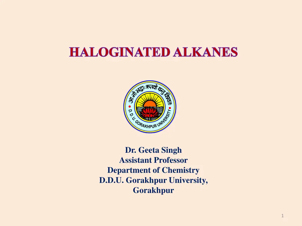haloginated alkanes n.w