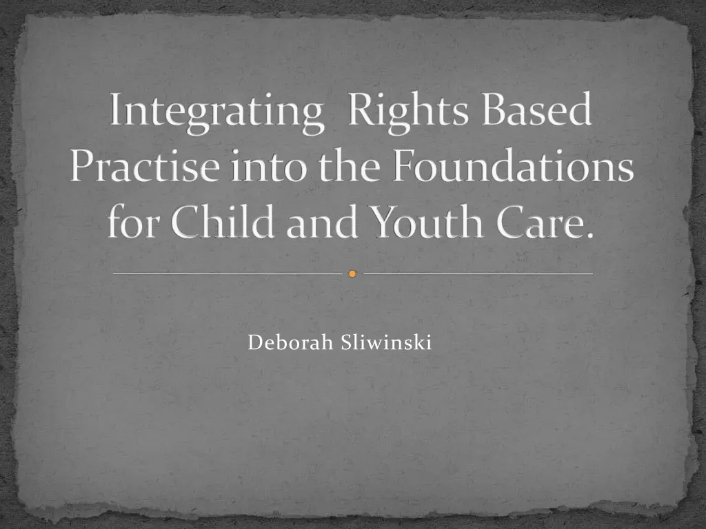 integrating rights based practise into n.w