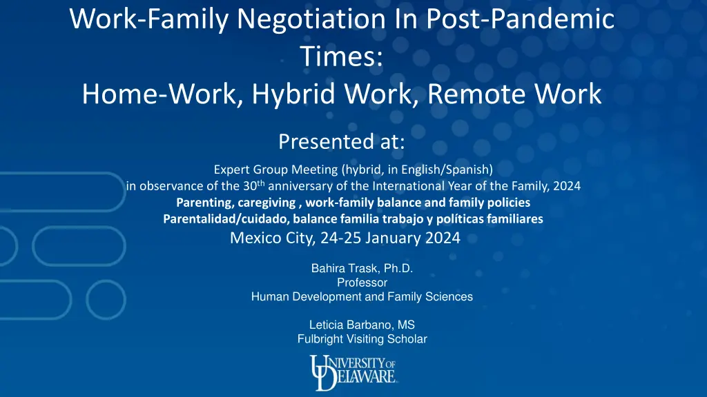 work family negotiation in post pandemic times n.w
