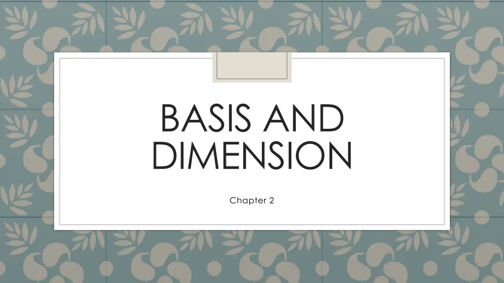 basis and dimension n.w