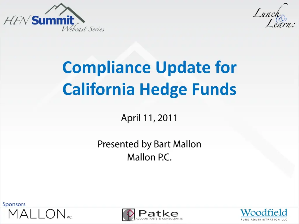 compliance update for california hedge funds n.w