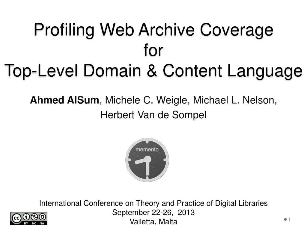 profiling web archive coverage for top level n.w