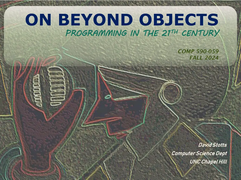 on beyond objects programming in the 21 n.w