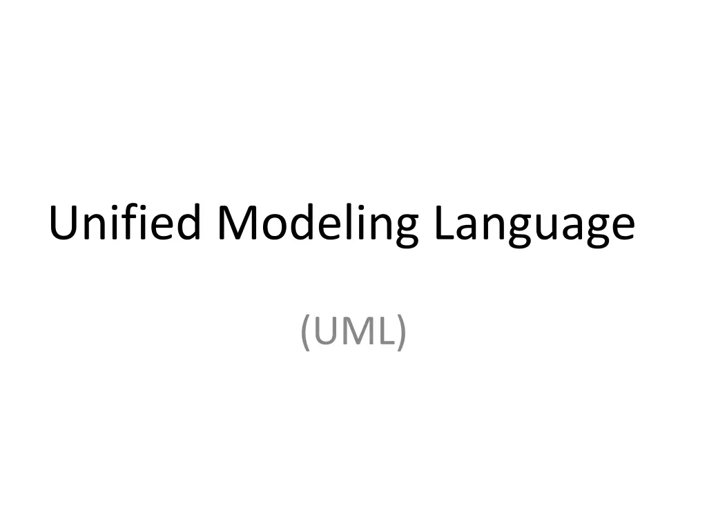 unified modeling language n.w