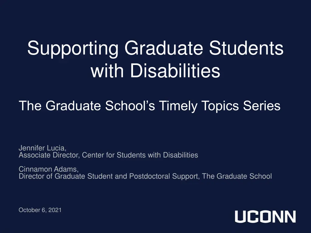 supporting graduate students with disabilities n.w