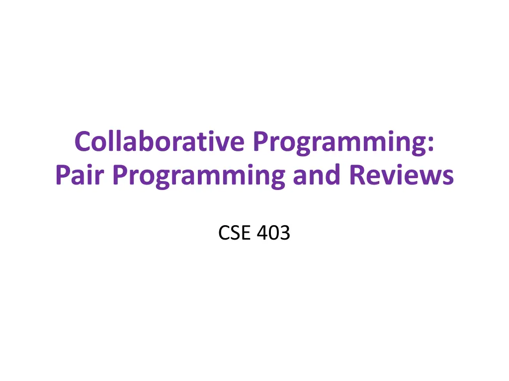 collaborative programming pair programming n.w