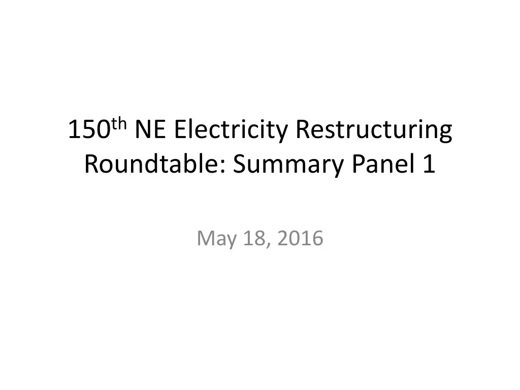 150 th ne electricity restructuring roundtable n.w
