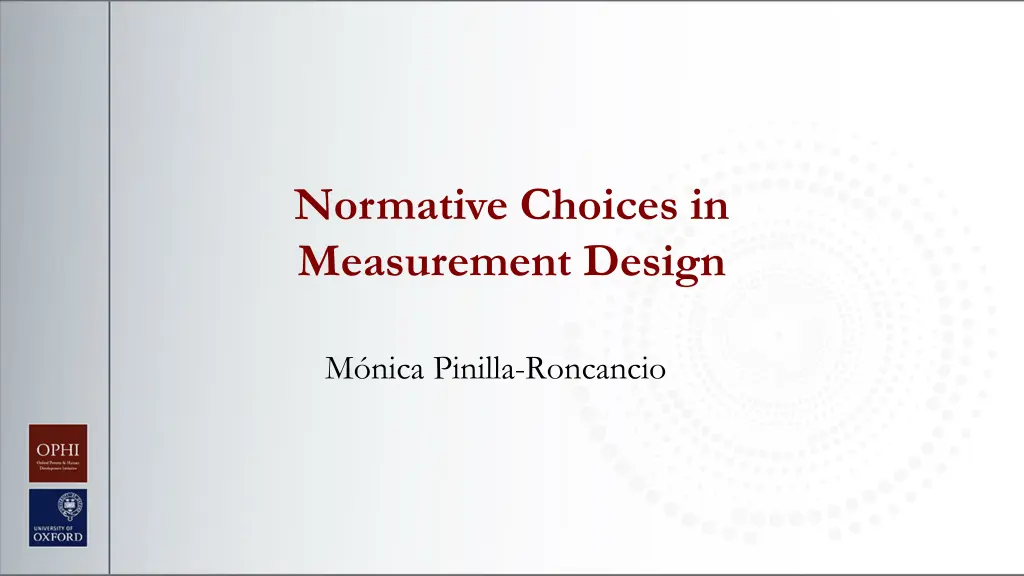 normative choices in measurement design n.w