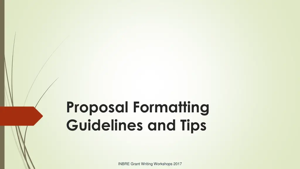 proposal formatting guidelines and tips n.w