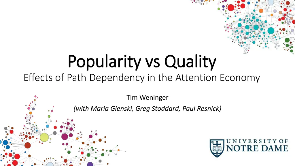 popularity vs quality popularity vs quality n.w