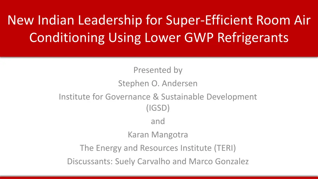 new indian leadership for super efficient room n.w