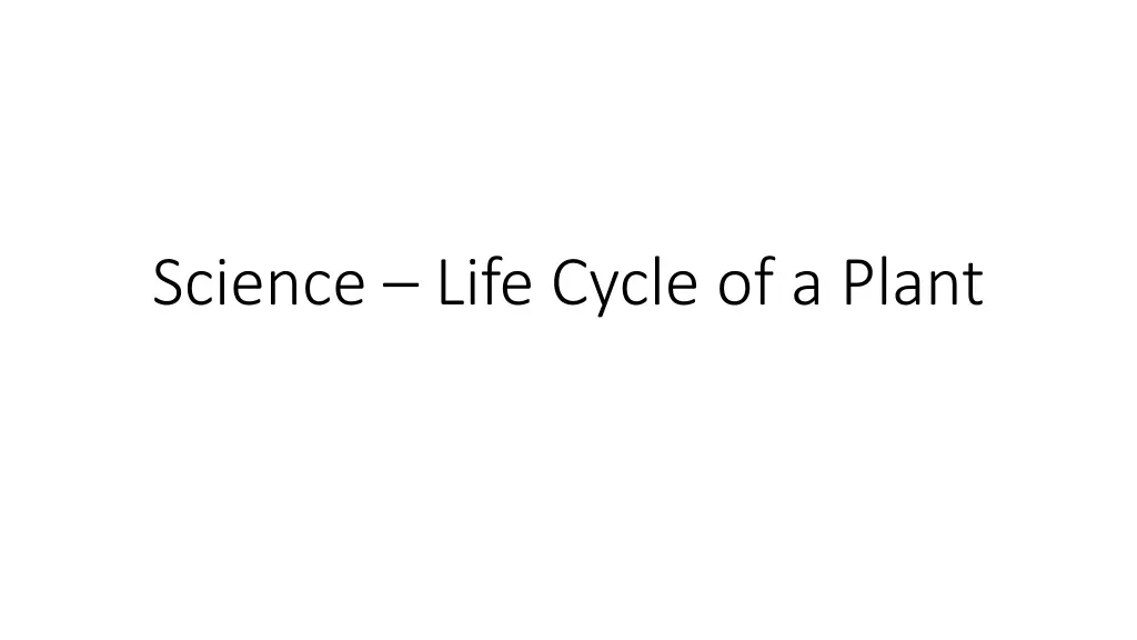 science life cycle of a plant n.w