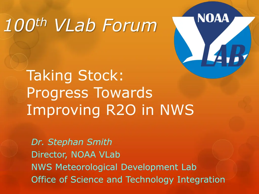 100 th vlab forum n.w