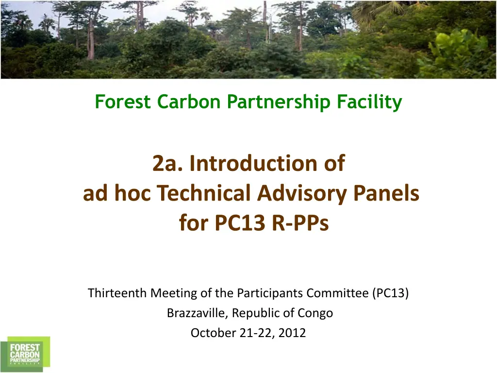 forest carbon partnership facility n.w