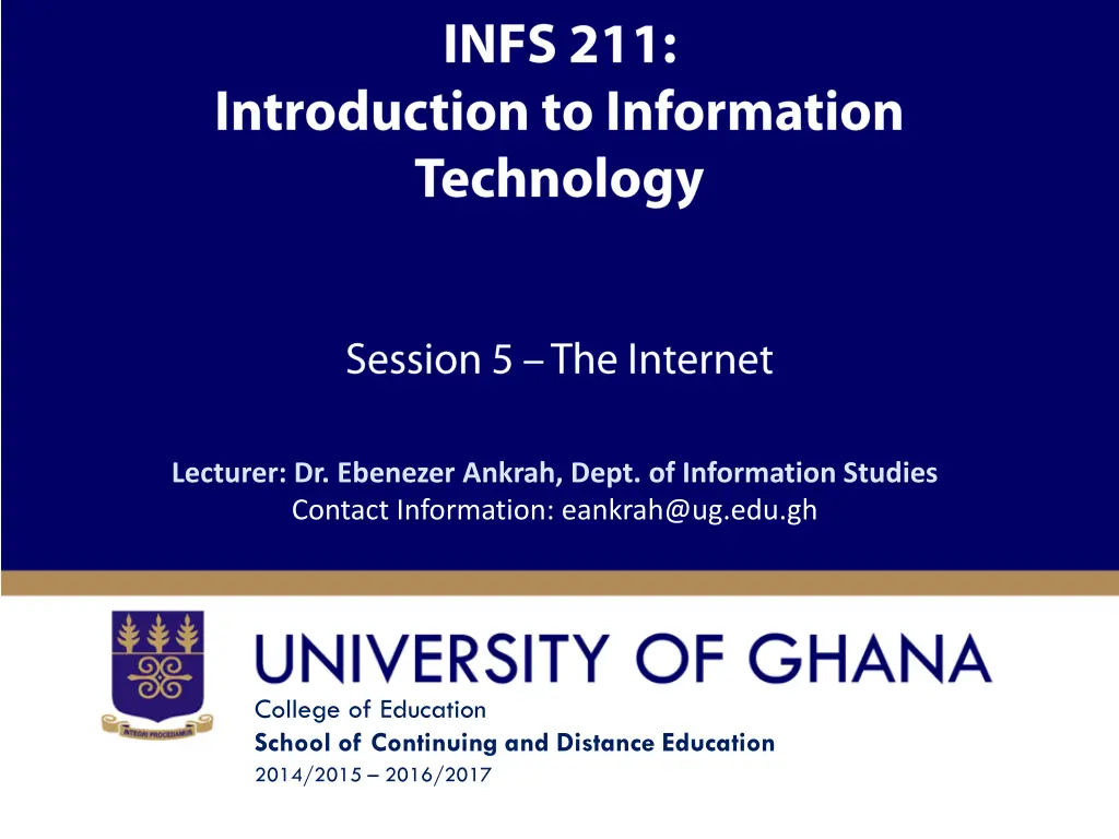 lecturer dr ebenezer ankrah dept of information n.w