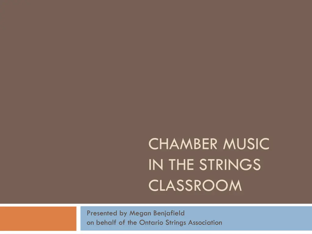 chamber music in the strings classroom n.w