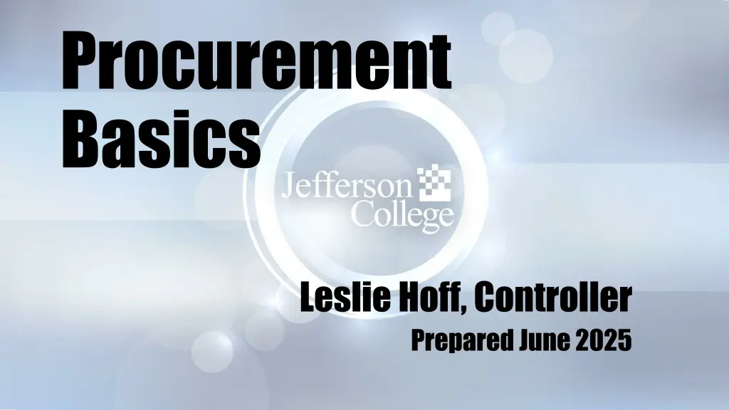 procurement basics n.w