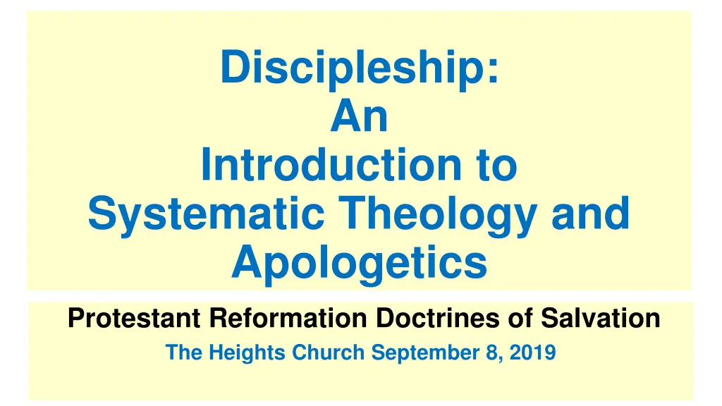 discipleship an introduction to systematic n.w