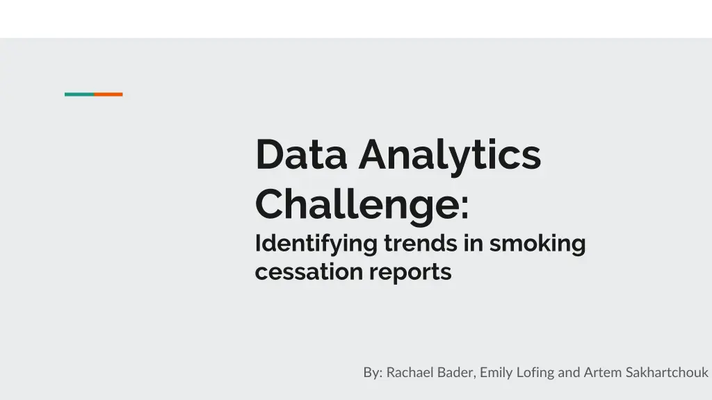 data analytics challenge identifying trends n.w