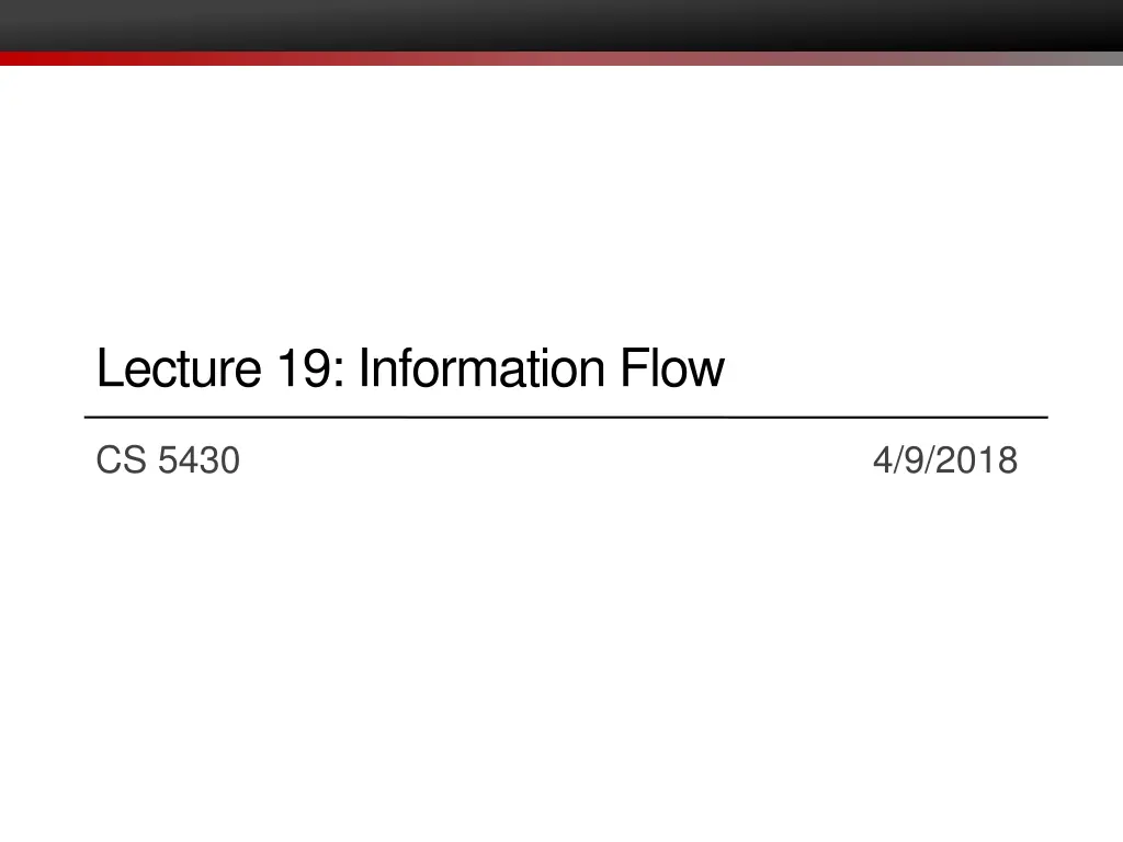 lecture 19 information flow n.w