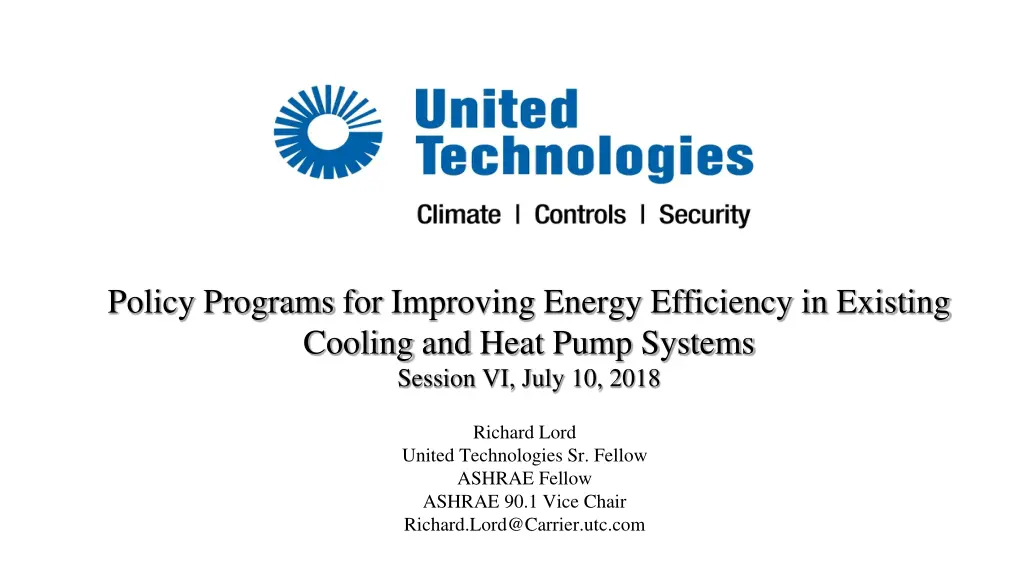 policy programs for improving energy efficiency n.w