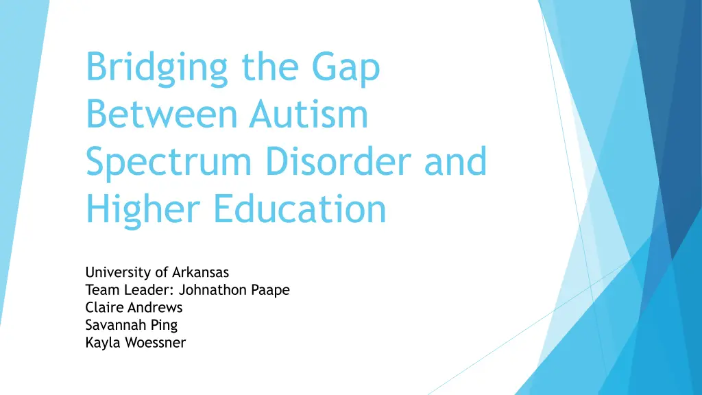 bridging the gap between autism spectrum disorder n.w