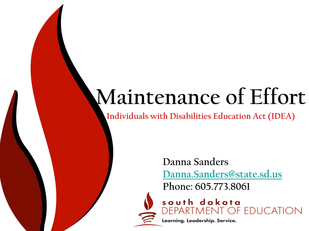 maintenance of effort n.w