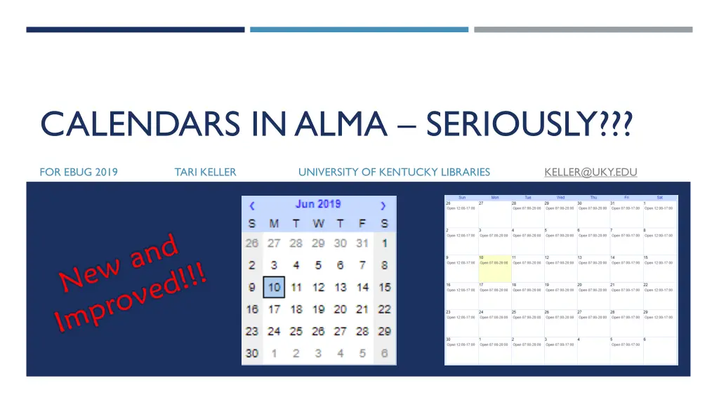 calendars in alma seriously n.w