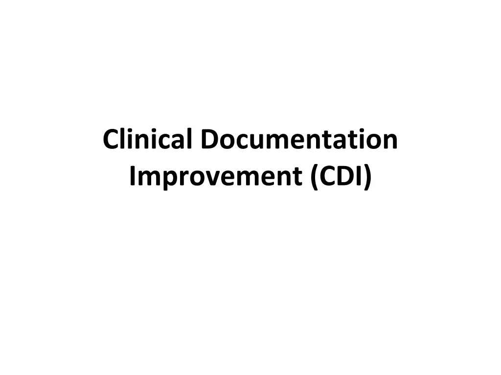 clinical documentation improvement cdi n.w