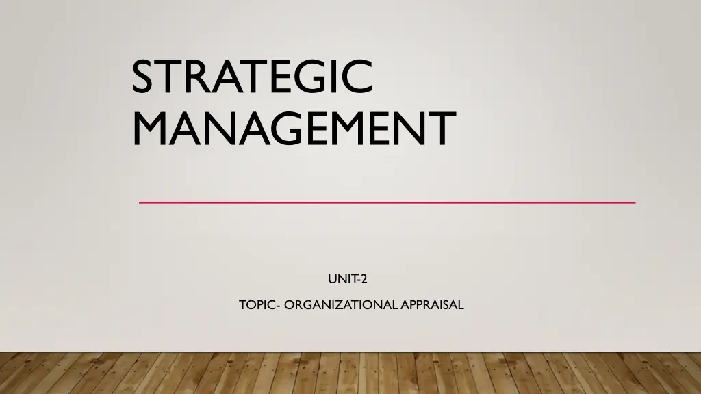 strategic management n.w